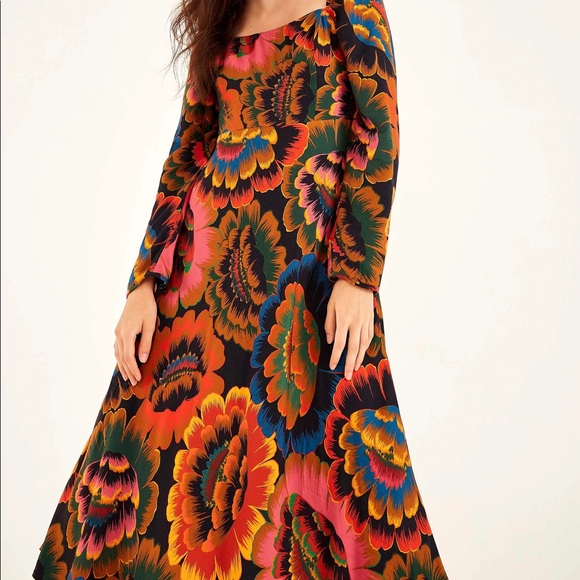 Farm Rio Flowers Midi Dress - Picture 4 of 11